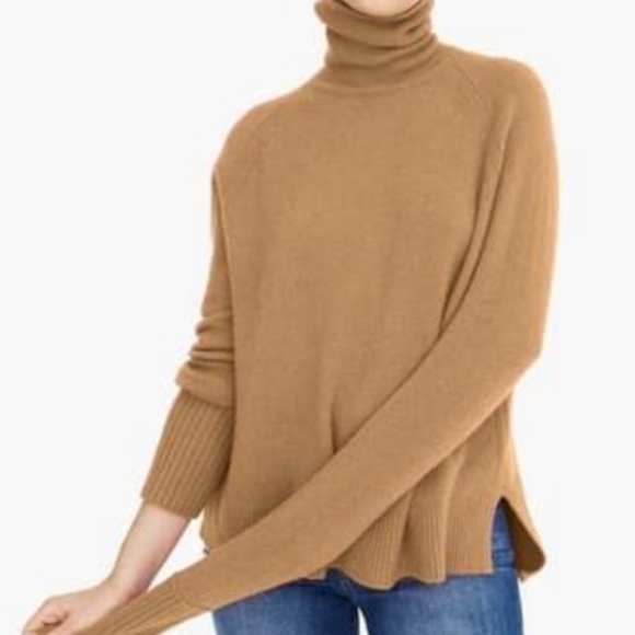 J. Crew Sweaters - J. Crew 365 Tan Merino Wool Turtleneck Sweater